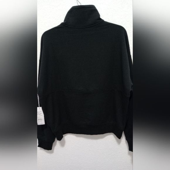 NWT Richer Poorer Women's Stretch Terry Half Zip Pullover Black Size M - Picture 10 of 11